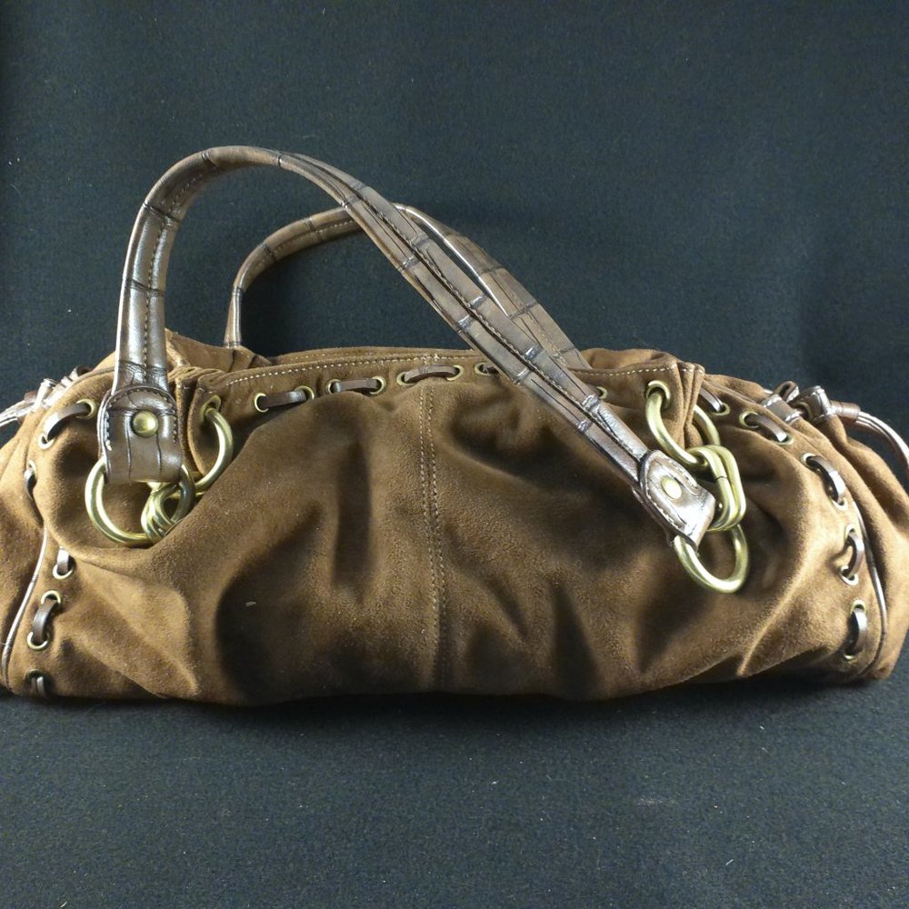 Mercer Madison Brown Suede Handbag